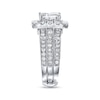 Thumbnail Image 2 of Previously Owned Diamond Bridal Set 3 ct tw Princess & Round-cut 14K White Gold