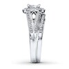 Thumbnail Image 2 of Previously Owned Diamond Bridal Set 3/8 ct tw Princess/Round-cut 14K White Gold