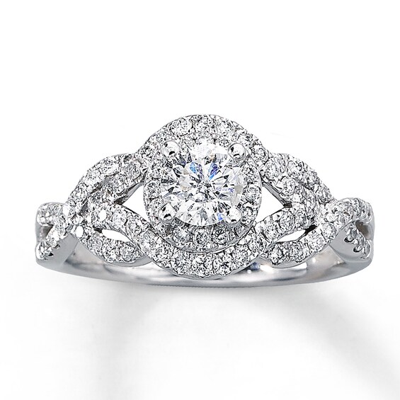 Previously Owned Diamond Engagement Ring 1 ct tw Round-cut 14K White Gold