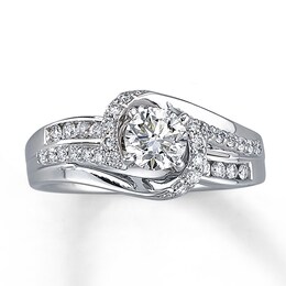 Previously Owned Diamond Engagement Ring 5/8 ct tw Round-cut 14K White Gold