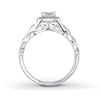 Thumbnail Image 1 of Previously Owned Engagement Ring 1/2 ct tw Princess & Round-cut Diamonds 14K Gold