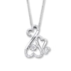 Thumbnail Image 1 of Previously Owned Diamond Necklace 1/10 ct tw Sterling Silver 18&quot;