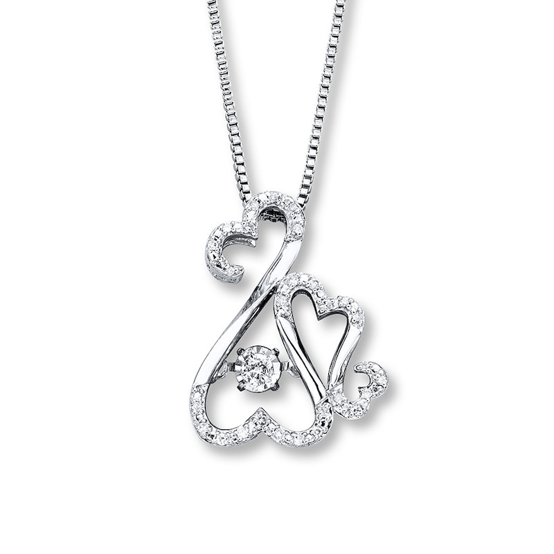 Main Image 1 of Previously Owned Diamond Necklace 1/10 ct tw Sterling Silver 18&quot;