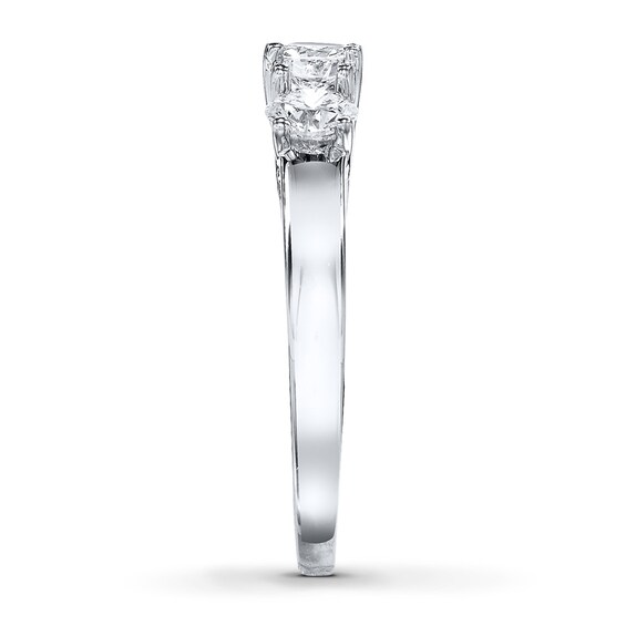 Thumbnail Image 3 of Previously Owned 3-Stone Diamond Ring 1 ct tw Round-cut 14K White Gold