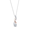 Thumbnail Image 1 of Previously Owned Diamond Necklace 1/6 cttw 10K Rose Gold & Sterling Silver 18&quot;