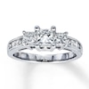 Thumbnail Image 1 of Previously Owned Diamond Ring 1-1/2 ct tw Princess-Cut 14K White Gold
