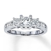 Thumbnail Image 0 of Previously Owned Diamond Ring 1-1/2 ct tw Princess-Cut 14K White Gold