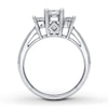 Previously Owned Diamond Ring 1-1/2 ct tw Princess-Cut 14K White Gold