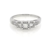 Thumbnail Image 1 of Previously Owned Princess & Round-Cut Diamond Engagement Ring 5/8 ct tw 14K White Gold