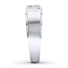Thumbnail Image 3 of Previously Owned Diamond Men's Wedding Band 1/10 ct tw Round-cut 10K White Gold