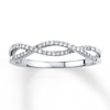 Thumbnail Image 0 of Previously Owned Stackable Ring 1/8 ct tw Diamonds 10K White Gold