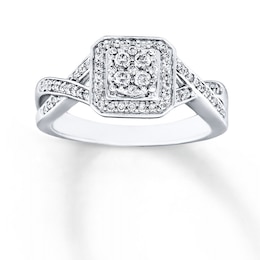 Previously Owned Diamond Ring 1/3 ct tw Round 10K White Gold