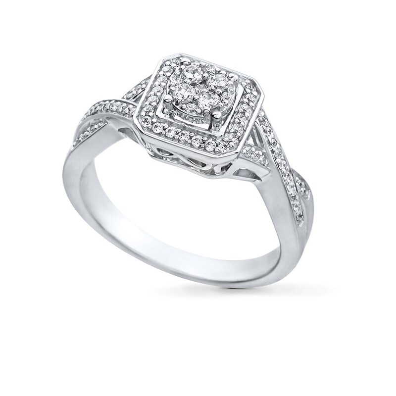 Previously Owned Diamond Ring 1/3 ct tw Round 10K White Gold | Kay