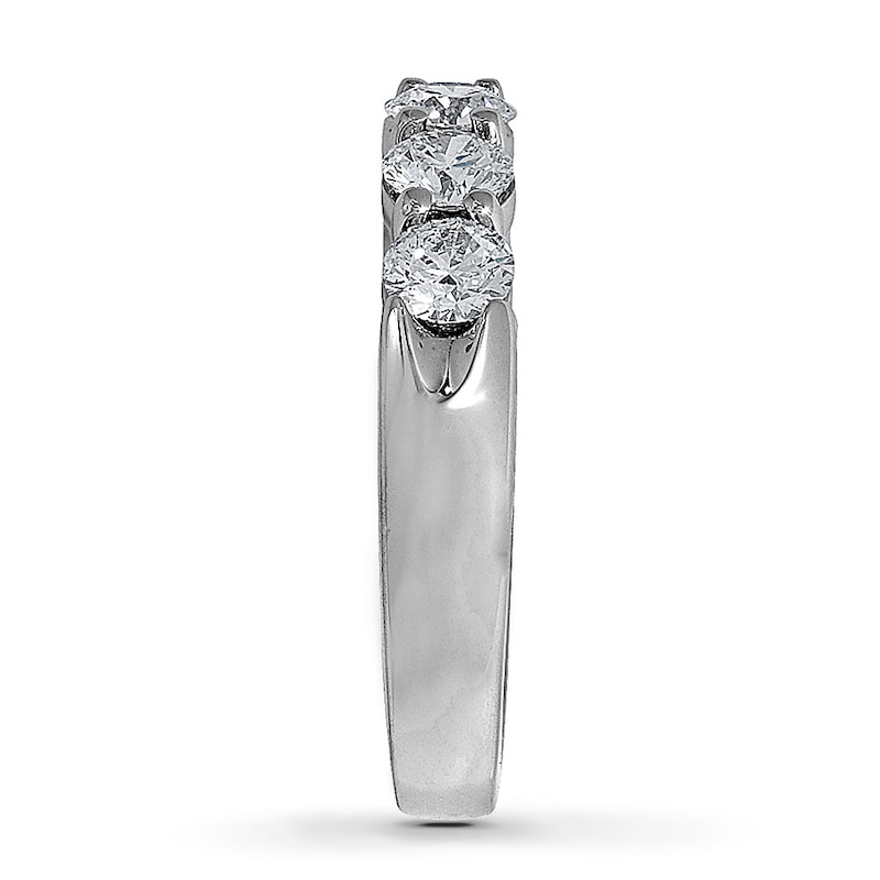 Main Image 3 of Previously Owned Diamond Anniversary Band 1 ct tw Round Ideal-cut 18K White Gold