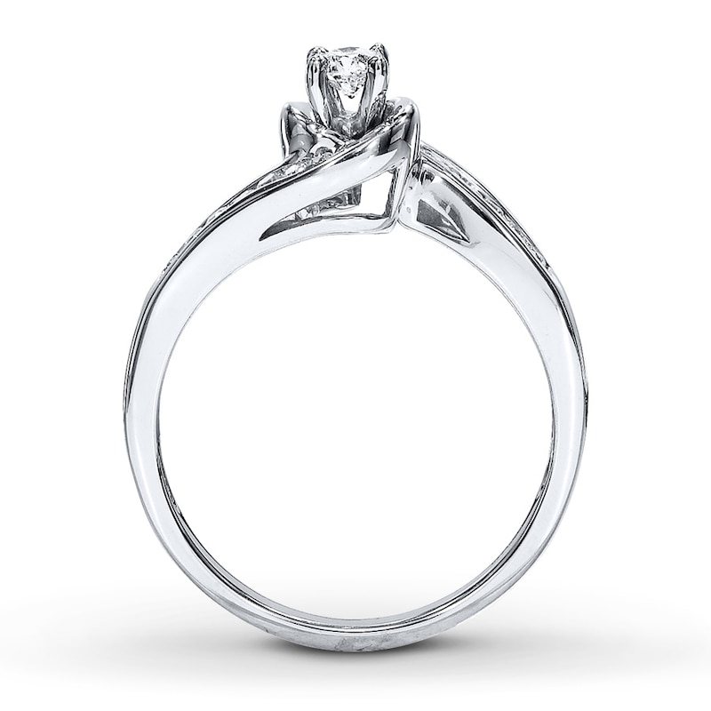 Main Image 2 of Previously Owned Diamond Engagement Ring 1/4 Carat tw 14K White Gold