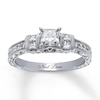Thumbnail Image 0 of Previously Owned Neil Lane Bridal Ring 1-1/8 ct tw Princess/Round-cut Diamonds
