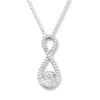 Thumbnail Image 0 of Previously Owned Unstoppable Love 1/5 ct tw Necklace 10K White Gold