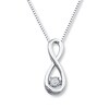 Thumbnail Image 0 of Previously Owned Unstoppable Love 1/10 Carat Necklace Sterling Silver