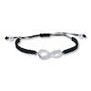 Thumbnail Image 1 of Previously Owned Diamond Infinity Cord Bolo Bracelet 1/6 ct tw Sterling Silver