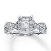 Thumbnail Image 1 of Previously Owned Diamond Ring 1 ct tw Princess & Round-cut 14K White Gold