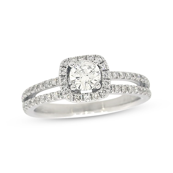 Previously Owned Diamond Engagement Ring 3/4 ct tw Round-cut 14K White Gold