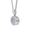 Thumbnail Image 2 of Previously Owned Unstoppable Love Diamond Necklace 1/5 ct tw Sterling Silver 18&quot;