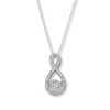Thumbnail Image 0 of Previously Owned Unstoppable Love 1/5 ct tw Necklace 10K White Gold