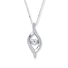 Thumbnail Image 0 of Previously Owned Unstoppable Love Diamond Necklace 1/4 ct tw 10K White Gold
