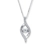 Thumbnail Image 1 of Previously Owned Unstoppable Love Diamond Necklace 1/4 ct tw 10K White Gold