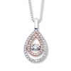 Thumbnail Image 0 of Previously Owned Unstoppable Love Diamond Necklace 3/8 ct tw 10K Two-Tone Gold