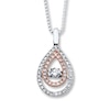 Previously Owned Unstoppable Love Diamond Necklace 3/8 ct tw 10K Two-Tone Gold