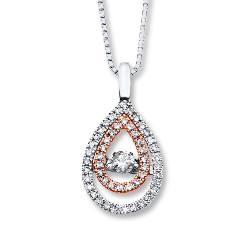 Previously Owned Unstoppable Love Diamond Necklace 3/8 ct tw 10K Two-Tone Gold