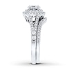 Thumbnail Image 2 of Previously Owned Diamond Bridal Set 1 ct tw Round-cut 14K White Gold