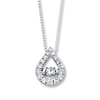Thumbnail Image 1 of Previously Owned Unstoppable Love Diamond Necklace 1/2 ct tw 14K White Gold