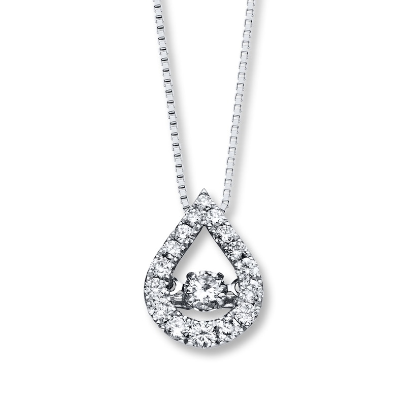 Main Image 1 of Previously Owned Unstoppable Love Diamond Necklace 1/2 ct tw 14K White Gold