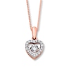 Thumbnail Image 0 of Previously Owned Unstoppable Love Diamond Necklace 1/3 ct tw 10K Rose Gold 18"