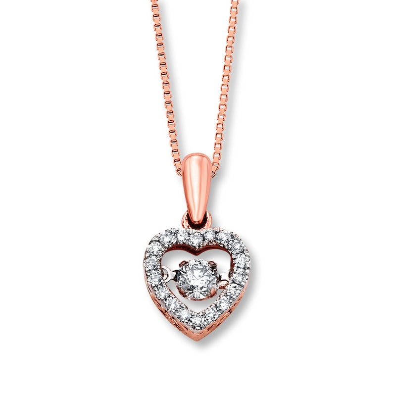 Main Image 1 of Previously Owned Unstoppable Love Diamond Necklace 1/3 ct tw 10K Rose Gold 18&quot;
