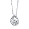 Previously Owned Unstoppable Love Diamond Necklace 1/2 ct tw 14K White Gold