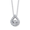 Thumbnail Image 0 of Previously Owned Unstoppable Love Diamond Necklace 1/2 ct tw 14K White Gold