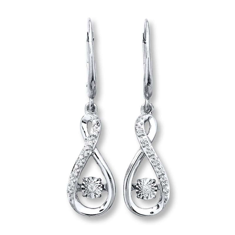 Main Image 1 of Previously Owned Earrings 1/10 ct tw Diamonds Sterling Silver