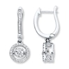 Thumbnail Image 1 of Previously Owned Unstoppable Love Earrings 1 ct tw Diamonds 14K White Gold