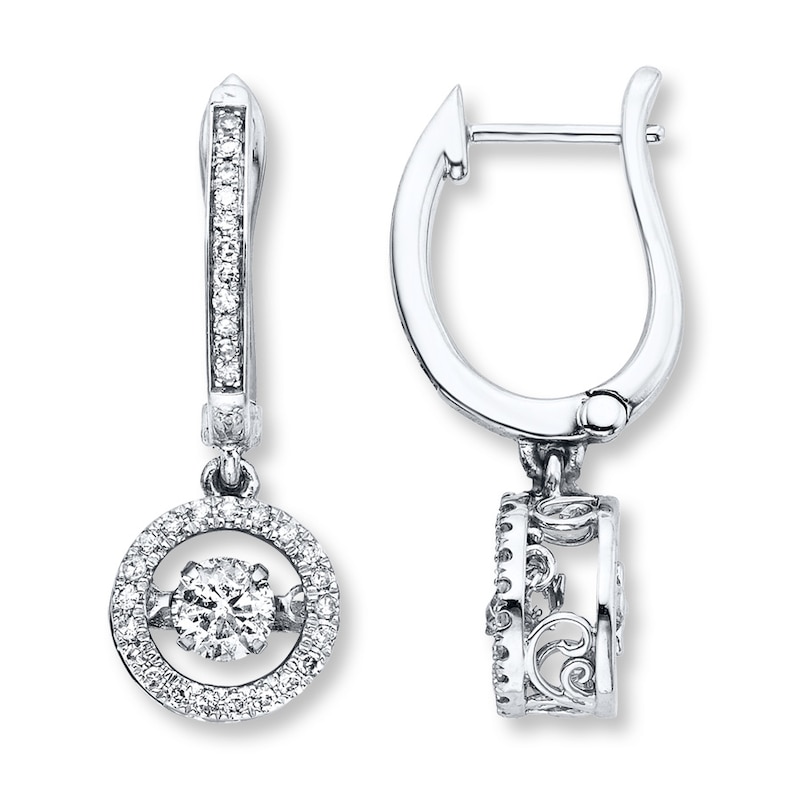 Main Image 1 of Previously Owned Unstoppable Love Earrings 1 ct tw Diamonds 14K White Gold
