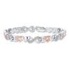 Thumbnail Image 0 of Previously Owned Diamond Bracelet Sterling Silver & 10K Rose Gold 7"