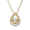 Thumbnail Image 1 of Previously Owned Unstoppable Love Diamond Necklace 1/4 ct tw 10K Yellow Gold 18"