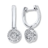 Previously Owned Diamonds in Rhythm 1/3 ct tw Earrings 10K White Gold