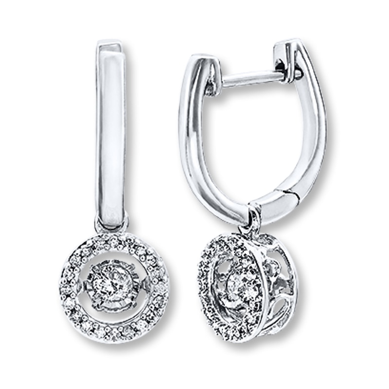 Previously Owned Diamonds in Rhythm 1/3 ct tw Earrings 10K White Gold