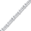 Thumbnail Image 1 of Previously Owned Diamond Bracelet 1/2 ct tw Round-cut Sterling Silver 7.25"