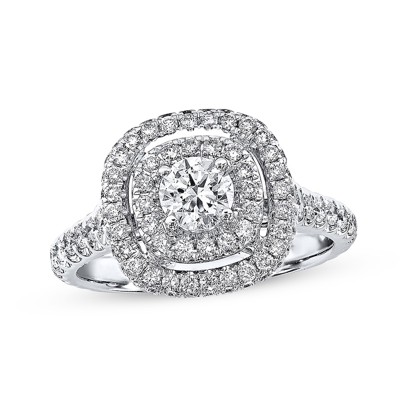 Diamond Engagement Ring 1 1/5 ct tw Round 14K White Gold