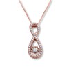 Thumbnail Image 1 of Previously Owned Unstoppable Love 1/4 ct tw Necklace 10K Rose Gold