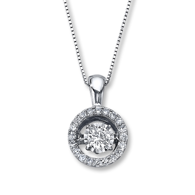 Apples of Gold Jewelry 1/2 Carat Diamond Padlock Necklace